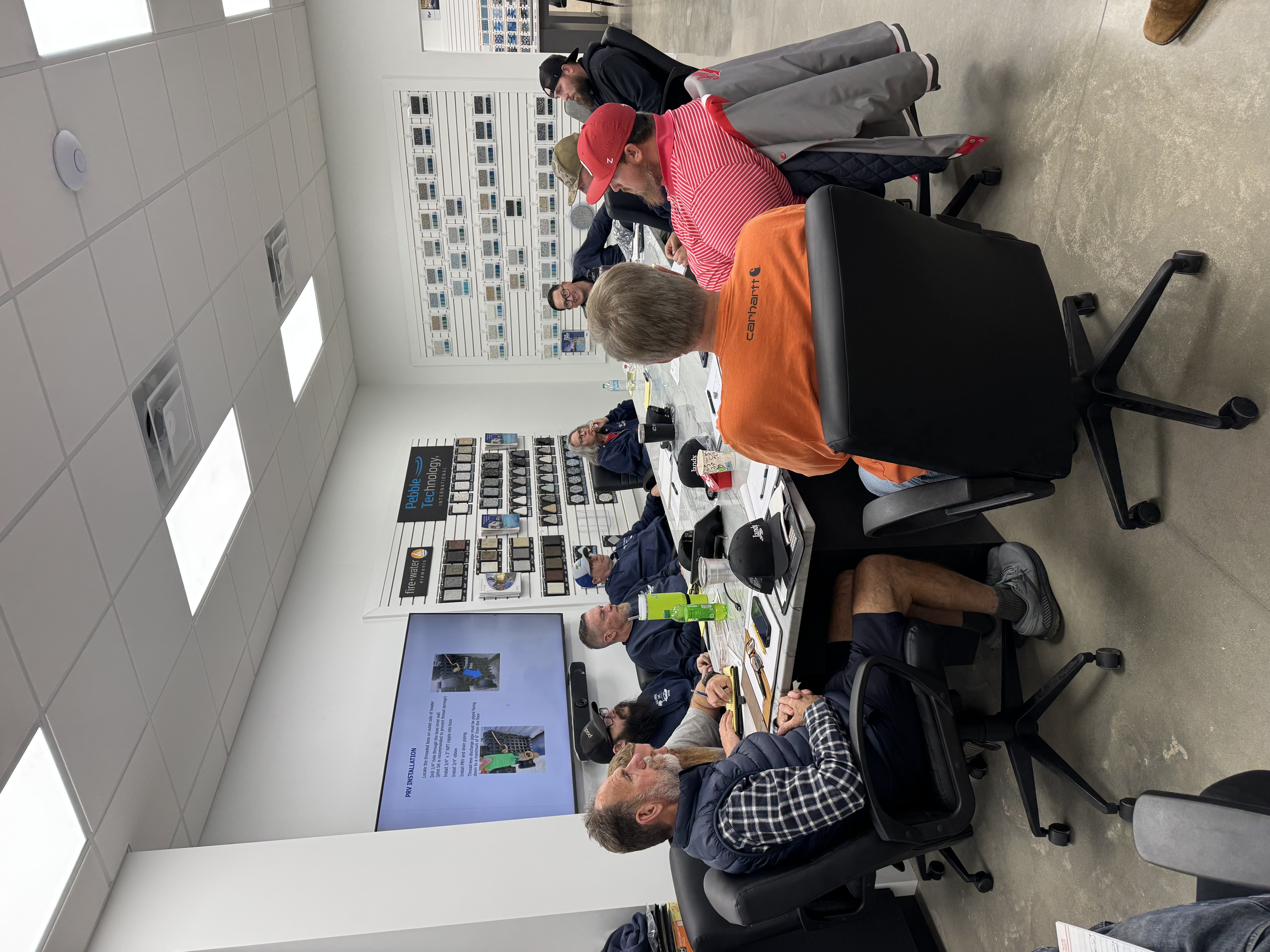 B & B Pools team meeting